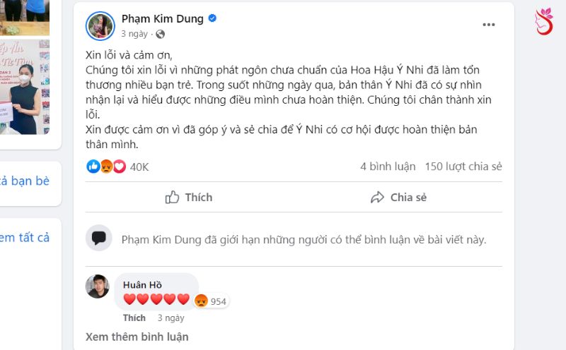 ​Bà Phạm Kim Dung lên tiếng xin lỗi và cảm ơn đến cộng đồng mạng
