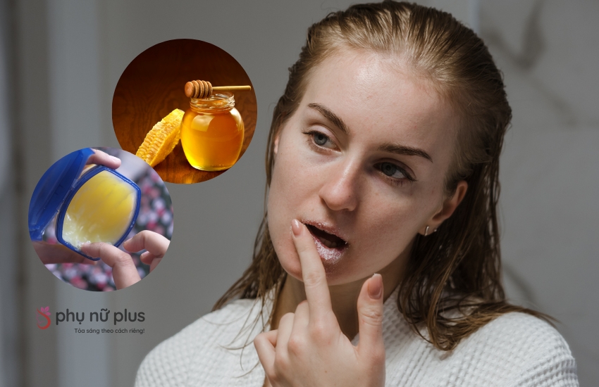 Sử dụng mật ong kết hợp cùng Vaseline để tẩy da chết cho môi