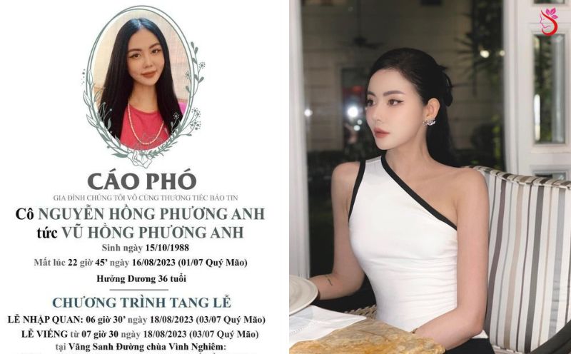​Cáo phó của người mẫu ảnh Nguyễn Hồng Phương Anh