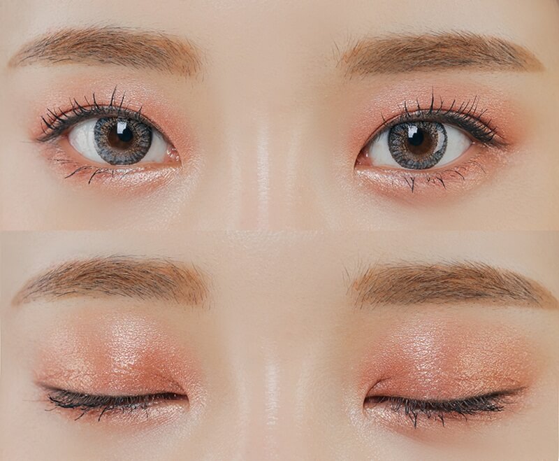 makeup mắt tone hồng cam