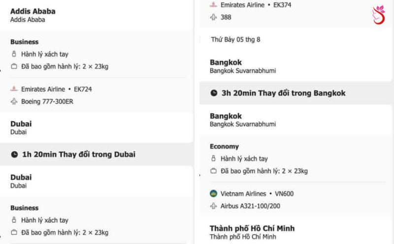 ​Lịch trình chuyến bay của Quang Linh về thành phố Hồ Chí Minh