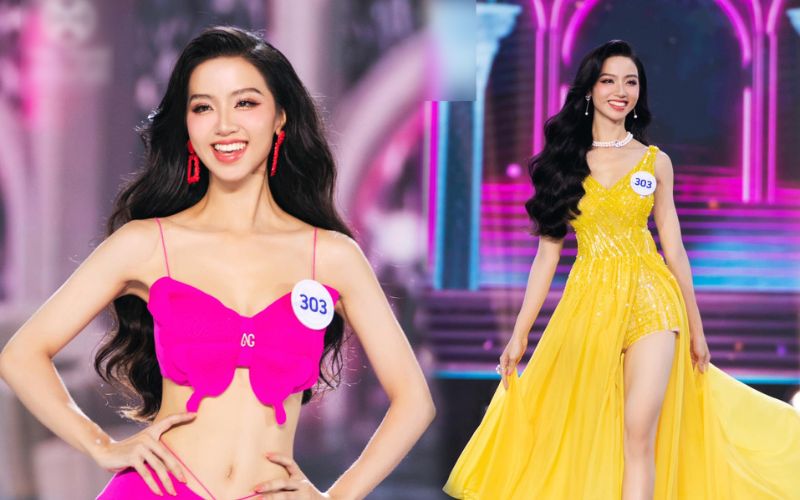 Người đẹp bản lĩnh tự tin sải bước trên đấu trường nhan sắc Miss World Vietnam. (Ảnh: Phạm Thị Tú Trinh)